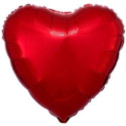 Ballon alu Coeur Rouge 45cm non emballé