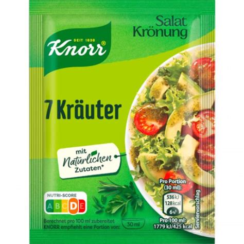 Knorr Salatkrönung 7 Kräuter 40 g Lebensmittel Versand eu Lebensm