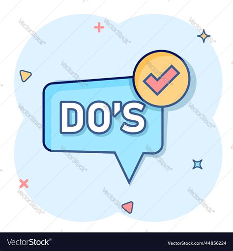 Dos Sign Icon In Comic Style Like Cartoon Vector Image