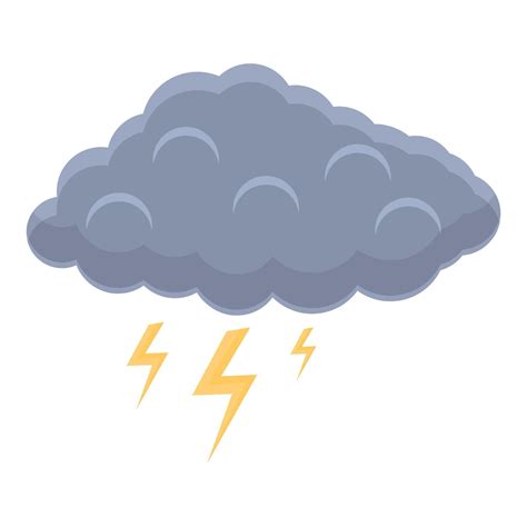 Cloud lightning icon, cartoon style 14308991 Vector Art at Vecteezy