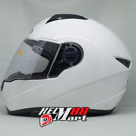 Jual Helm Zeus 811 Solid WHITE Helm Fullface ZS811 Putih Not Kyt Nolan