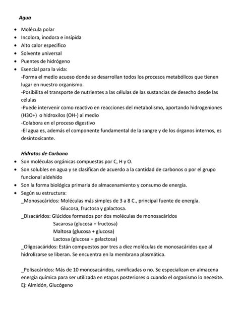 Resumen Bioquimica Solemne 1 PDF