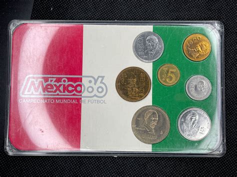 Mexico 1986 Campeonato Mundial De Futbol Coin Set 7 Coins Antique