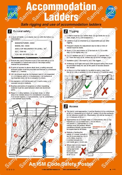 Maritime Progress Uk Wv Safety Poster For Accommodation Ladders