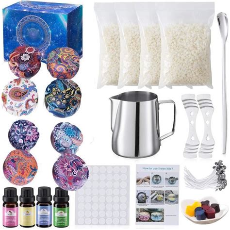 Kit De Fabrication De Bougies Coffret Cadeau Cire D Abeille M Ches