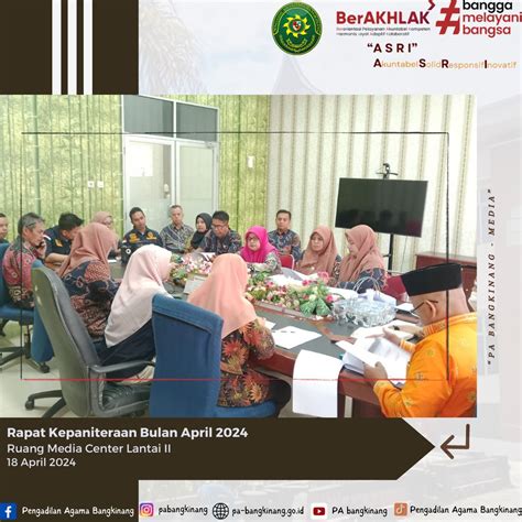 Rapat Bersama Bagian Kepaniteraan Bulan April