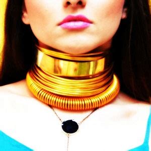 Gold Tribal African Spiral Choker African Traditional Neck Ring Gold