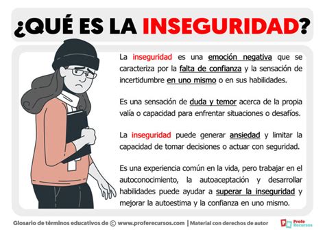 Qué es la Inseguridad Definición de Inseguridad