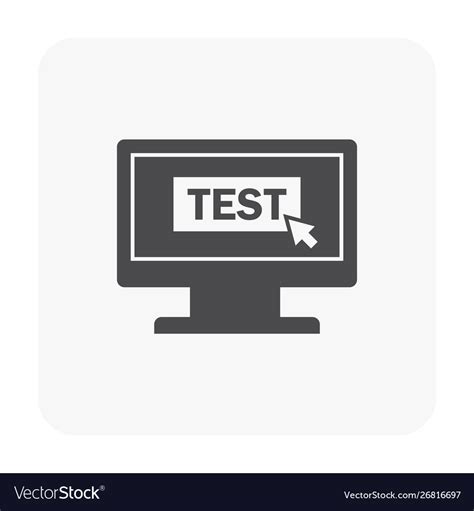 Computer Testing Icon Royalty Free Vector Image