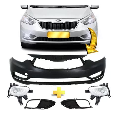 Kit Parachoque Farol Milha Moldura Kia Cerato 2014 2015 2016