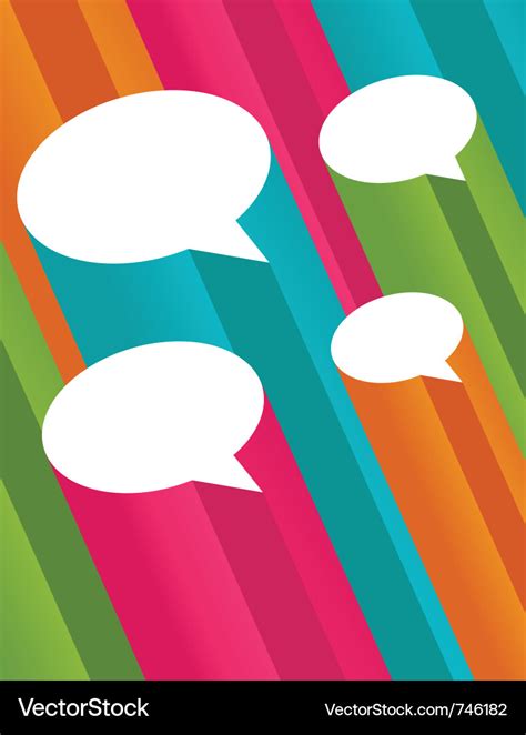 Colorful D Speech Bubbles Royalty Free Vector Image