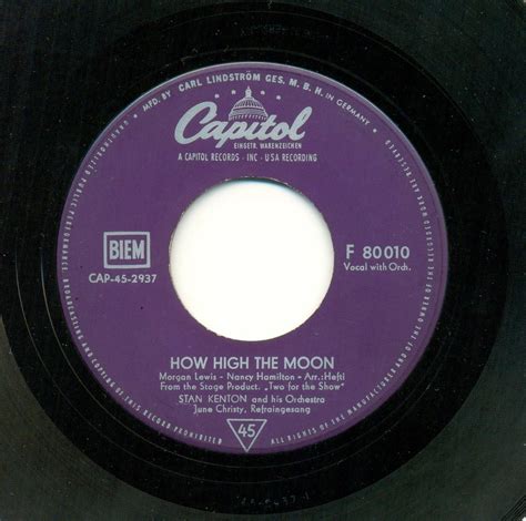 How High The Moon Thermopolae Stan Kenton And His Orchestra June