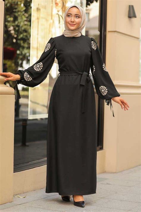 Black Hijab Dress 5176s Neva