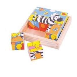 Bigjigs Safari Cube Puzzle Wombats Toy Shop