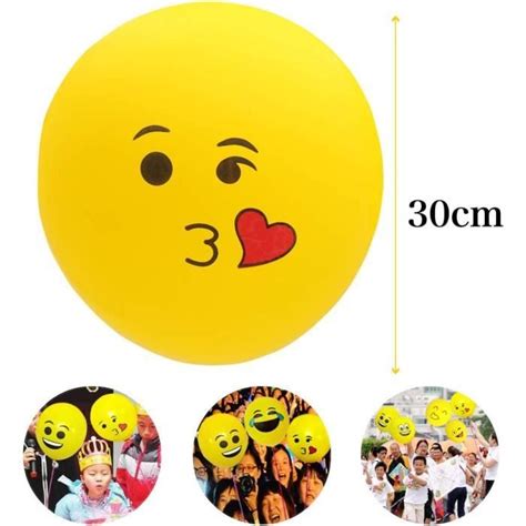 Emoji Balloons, 100Pcs Face Emoji , Ballons À Latex Pour La Fêtes D ...