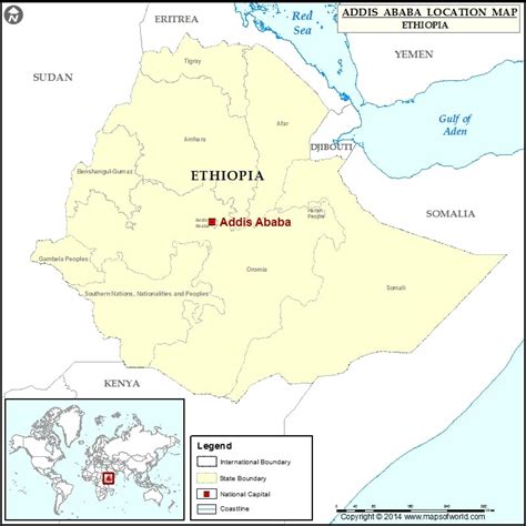 Where Is Addis Ababa Location Of Addis Ababa In Ethiopia Map