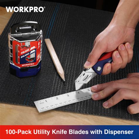 Pack Utility Knife Blades With Dispenser Workpro Tools