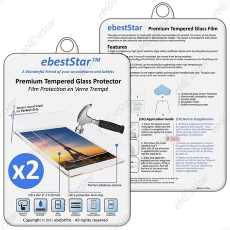 Ebeststar X Film Protection Cran Verre Tremp Protecteur Tout Cran