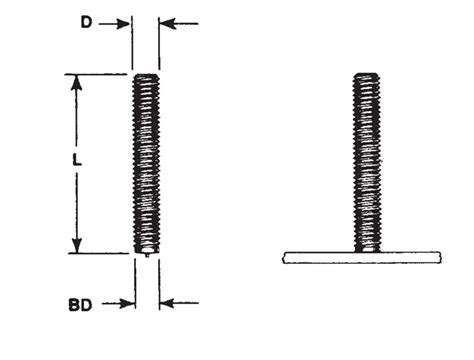 Non Flanged Cd Studs Northland Fastening Systems Welding Supplies