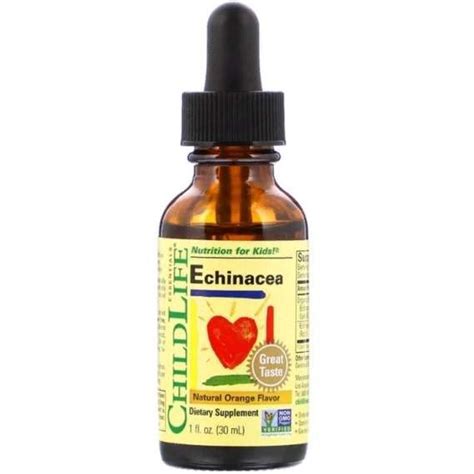 Эхинацея ChildLife Essentials, Echinacea, 1 fl oz 30 ml Natural Orange ...