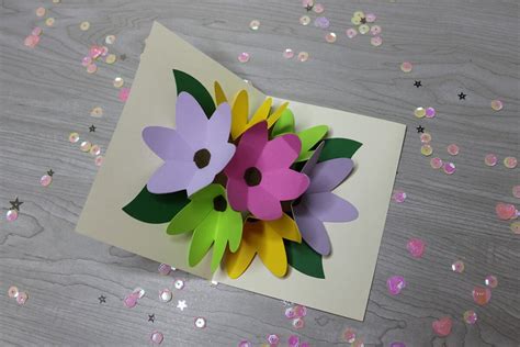 Easy Pop Up Flower Card Tutorial