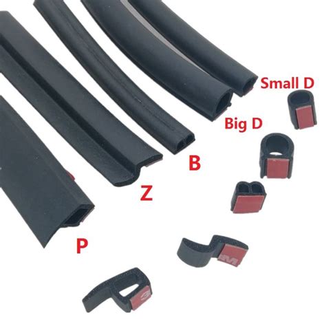 4 Meters Big D Small D Z Shape P B Type 3m Car Door Seal Strip Epdm