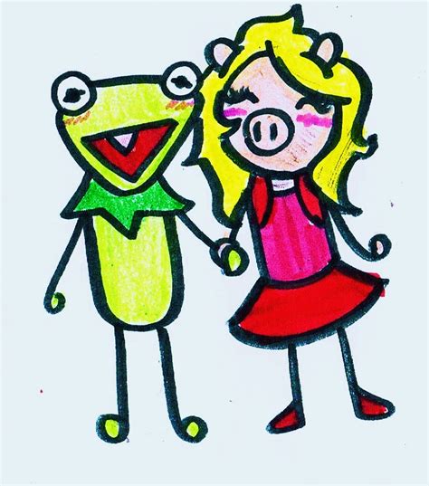 Kermit and Miss Piggy by nerdybunni on DeviantArt