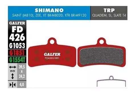 Pastillas Galfer Advanced Shimano Saint Zee Xt Xtr Trp Cuotas Sin