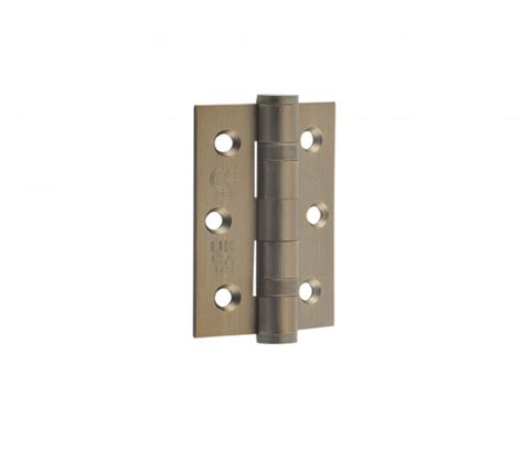 Frelan J9502 76x51mm Ball Bearing Butt Hinges Grade 7 Pair Antique Brass