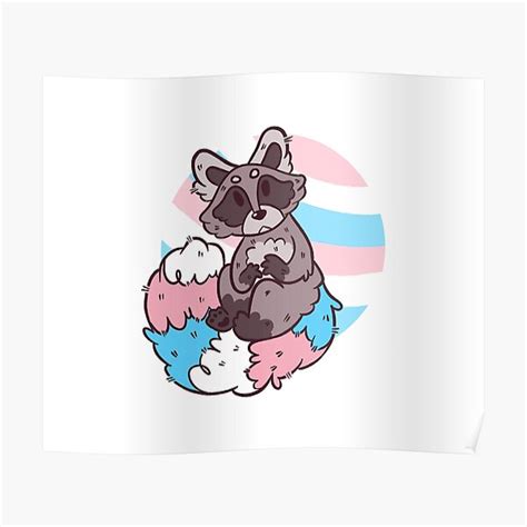 Pride Raccoon Trandgender Poster For Sale By Epoxxalypz Redbubble