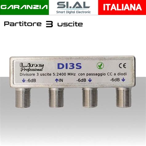 Partitore Antenna Uscite Con Passaggio Dc Per Segnali Tv E Satellite