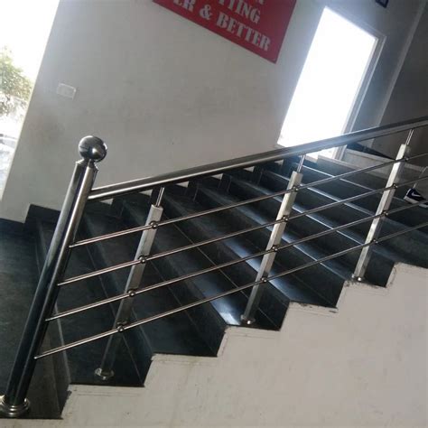 Panel 16mm Silver Stainless Steel Railings Mounting Type Floor At Rs