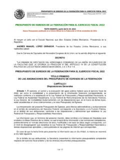 Presupuesto De Egresos De La Federaci N Para El Ejercicio