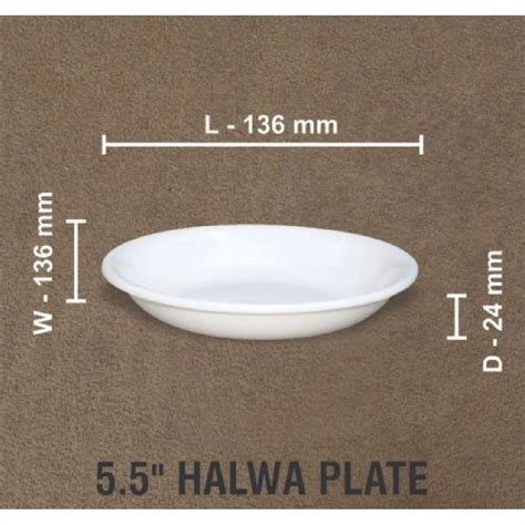 55inch Acrylic White Halwa Plate At Rs 42piece Acrylic Plate In