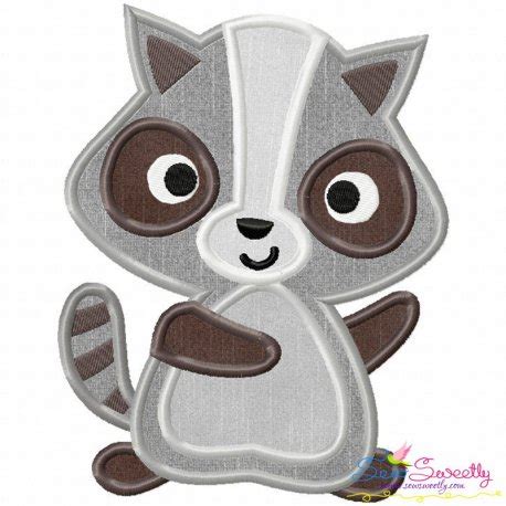 Raccoon Applique Design Pattern