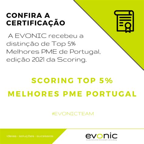 Top 5 Melhores PME De Portugal Evonic