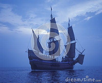 Replica Of Mayflower Ship Stock Photography - Image: 23148512