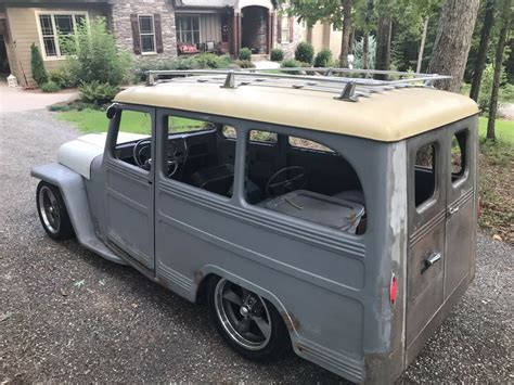 1953 Willys Wagon Wagon Grey RWD Automatic Restomod Classic Willys