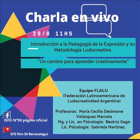 Ciclo De Charlas Un Camino Para Aprender Creativamente FLALU Argentina