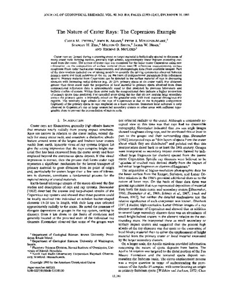 (PDF) The nature of crater rays: The Copernicus example | John Adams ...