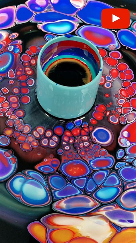 Wild Cells With Open Cup Acrylic Pour Acrylic Pouring Tutorial By Olga