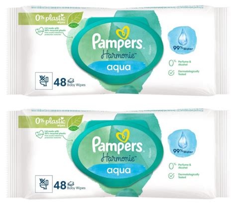 Салфетки влажные детские Pampers Aqua Pure, комплект: 2 упаковки по 48 ...