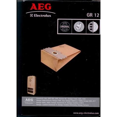 MENALUX GR12 5 Sacs Aspirateurs AEG Origine 1 Cdiscount