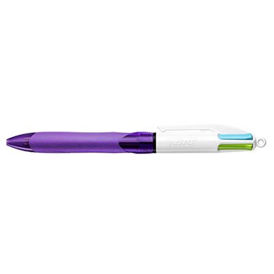 BIC Stylo à bille rétractable 4 Colours Grip Fun