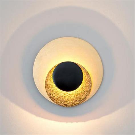 Holl Nder La Bocca Led Wandleuchte Schwarz Gold K Reuter