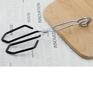 Amazon Hinmay Stainless Steel Scissor Tongs With Black Handle