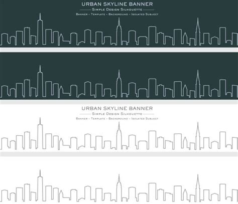 Nyc Skyline Outline Drawing Illustrations, Royalty-Free Vector Graphics ...