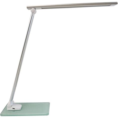 Stock Bureau UNILUX Lampe De Bureau LED POPY Blanc Socle En Verre