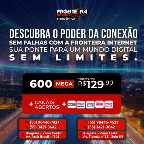 Fronteira Internet Fibra Ptica Capaz De Superar Barreiras E