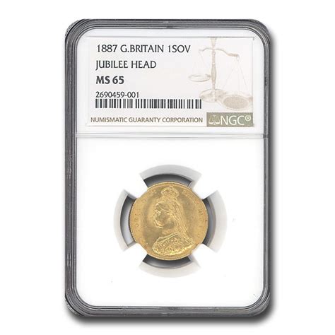 Buy 1887 Great Britain Gold Sovereign Ms 65 Ngc Apmex